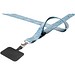 Lyra Verstellbares Lanyard mit Telefonhalterung und Sublimationsdruck, schwarz