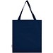 Madras 140 g/m² Baumwoll Tragetasche mit Seitenfalten aus GRS recycelter Baumwolle, navy