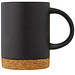 Neiva 425 ml Keramiktasse mit Korkboden, schwarz
