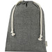 Pheebs 150?g/m2 GRS Zuziehbeutel aus Recyclingbaumwolle groß 4 l, heather schwarz