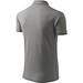 Polohemd Herren Pique Polo, S, dunkelgrau melliert