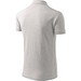 Polohemd Herren Pique Polo, S, hellgrau melliert