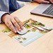 POLYCLEAN Microfaser-Mousepad GripCleaner aus rPET, inkl. Druck, eckig, weiß