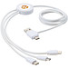 Pure 5-in-1-Ladekabel mit antibakterieller Oberfläche, weiss