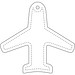 RFX™ H-09 Reflektierender PVC-Anhänger Flugzeugs, weiss
