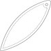 RFX™ H-12 ellipsenförmiger reflektierender PVC-Anhänger, neongelb