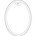 RFX™ H-12 ovaler reflektierender PVC-Anhänger, weiss