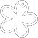 RFX™ H-13 reflektierender PVC-Anhänger Blume, weiss