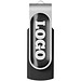 Rotate Doming USB-Stick, schwarz, 8GB