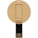 Runder ausklappbarer USB Stick, Kraftpapier, 1GB