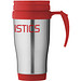 Sanibel Isolierbecher, 400 ml, silber,rot