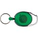 Schlüsselanhänger mit Karabiner und ausziehbarem Schlüsselring DIANA, grün