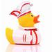 Schnabels® Bade-Ente Karnevalsprinz, gelb/weiß