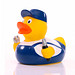 Schnabels® Bade-Ente Schrauber, gelb/blau