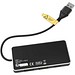 SCX.design H20 8-in-1 USB-Hub mit dualem Eingang und 6 Ports und Leuchtlogo, schwarz