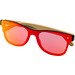 Tan Sonnenbrille mit Bambusbügeln, gelb