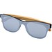 Tan Sonnenbrille mit Bambusbügeln, silber