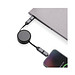 Terra aufrollbares 6-in-1-Kabel aus RCS recyceltem Aluminium, grau