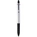 Trine 3-Farben RCS recycelter Kugelschreiber mit Stylus, silber