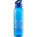 Trinkflasche Active Wave, 650 ml , RENEW, transparent-schwarz/schwarz