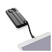 Turbopack 10000mAh Powerbank mit integr. Kabeln aus RCS rABS, schwarz