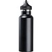 Vakuum Isolierflasche, matt, 750ml mit Karabiner, schwarz