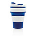 XD COLLECTION faltbarer Silikon-Becher, 350 ml, blau
