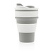 XD COLLECTION faltbarer Silikon-Becher, 350 ml, grau