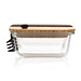 XD COLLECTION Lunch-Box aus Glas mit Bambusdeckel, transparent