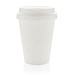 XD COLLECTION Wiederverwendbarer doppelwandiger Kaffeebecher, 300 ml, weiß