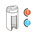 XD DESIGN Becher Metro, 300 ml, weiß