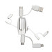 6-in-1 Ladekabel REEVES-SNAKE II, weiß