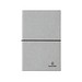 A5 Notizbuch aus recyceltem Leder, Hellgrau