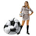 Aufblasbarer Fußballsessel Coach, schwarz