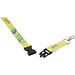 Bucks Sublimation Lanyard mit Schnappverschluss, schwarz, 15mm