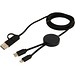 Citala 150 cm 5-in-1 Kabel aus recyceltem Kunststoff für Datenübertragung und 27W Schnellladung, schwarz