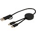 Citala 30 cm 5-in-1 Kabel aus recyceltem Kunststoff für Datenübertragung und 27W Schnellladung, schwarz