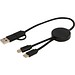 Citala 30 cm 5-in-1 Kabel aus recyceltem Kunststoff für Datenübertragung und 27W Schnellladung, schwarz