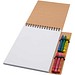 Doodle A5 Softcover Spiralnotizbuch mit Farbstiftset, natur