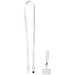 Franz 5 in 1 Lanyard Kabel aus recyceltem Kunststoff für Smartphones mit integrierter Datensynchronisierung und 65 W Schnellladefunktion, weiss