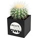 Hey Pots Blumentopf aus Aluminium, Kaktus, schwarz