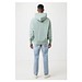 Iqoniq Yoho Relax-Hoodie aus recycelter Baumwolle, Iceberg green, L