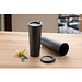 Kaffeebecher ToGo mit Deckel, 500 ml, schlichtes schwarz