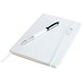 Legato Elegance A5 Hardcover Notizbuch mit Tintenroller Set, weiß-primär