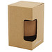 Lidan 360 ml Becher aus Borosilikatglas mit Korkgriff und Silikondeckel, weiss