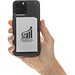 Magnetischer RFID-Kartenhalter aus Aluminium für Smartphones, silber