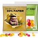 Maxitüte, recyclingfähiges Papier weiß, Trolli Herz rot, inkl. Druck