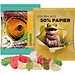 Minitüte, 10 g, kompostierbare Folie transparent, Trolli Weihnachtsmischung, inkl. Druck