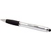 Nash RCS Stylus Kugelschreiber aus recyceltem Kunststoff mit farbigem Schaft und schwarzem Griff (schwarze Tinte), silber