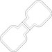 RFX™ M-10 Quadratischer, reflektierender PVC Magnet, weiss